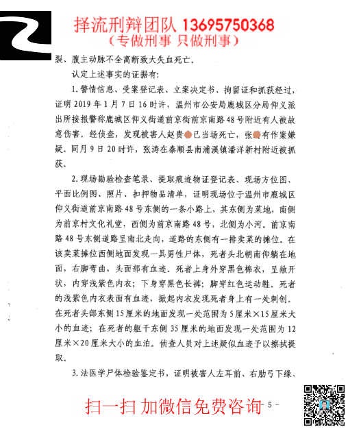 张涛故意杀人罪温州5页12019926