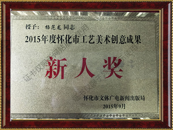 怀化市工艺美术创意成果新人奖