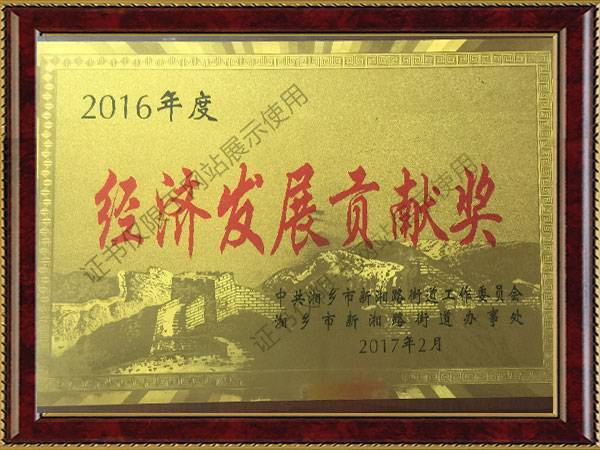 2016年經濟發展貢獻獎
