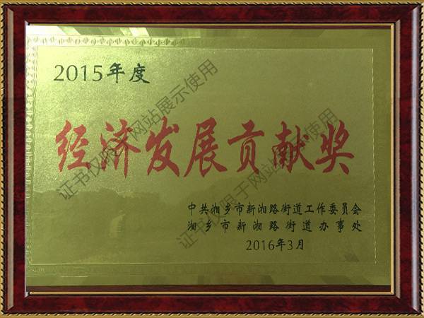 2015年經濟發展貢獻獎