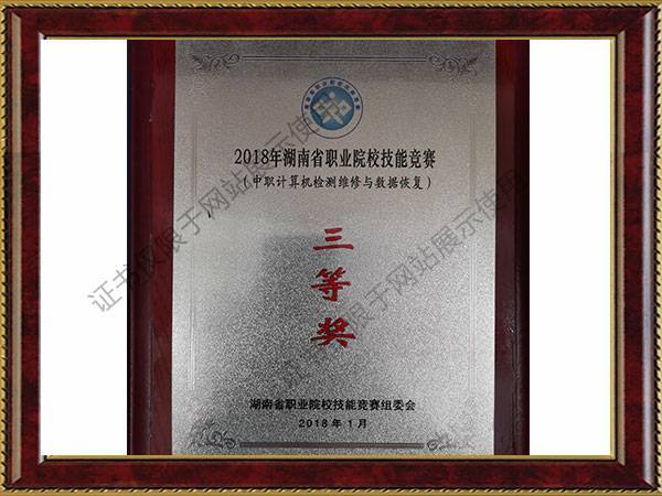 2018湖南省职业院校技能竞赛（中职计算机检测维修与数据恢复）三等奖
