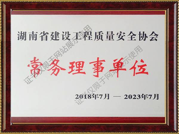 湖南省建设工程质量安全协会常务理事单位2018-2023年