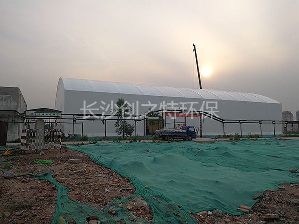 天津石化項目鋼結構膜大棚及配套廢氣處理裝置設計、供貨、安裝工程