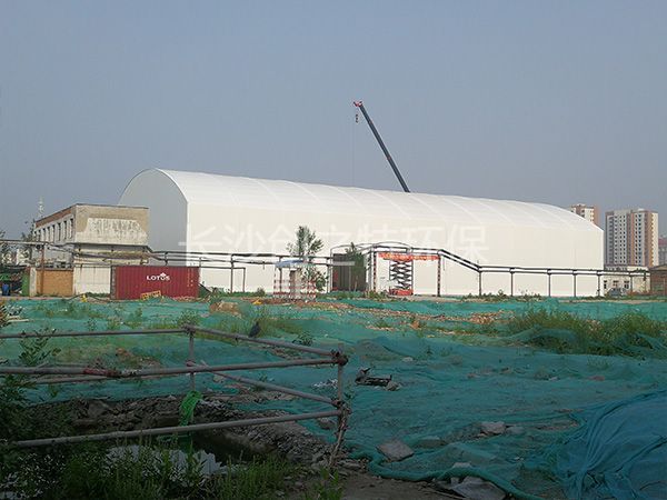 天津石化項目鋼結構膜大棚及配套廢氣處理裝置設計、供貨、安裝工程