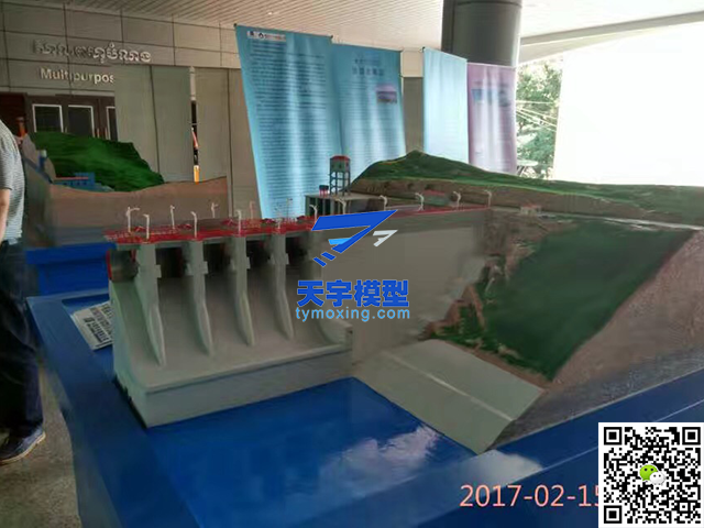 壩后式水輪機模型