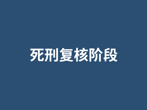 死刑复核阶段