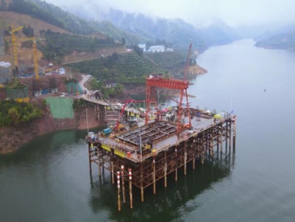 主跨500米！湖南省在建大跨度斜拉桥马路口资水特大桥进展顺利