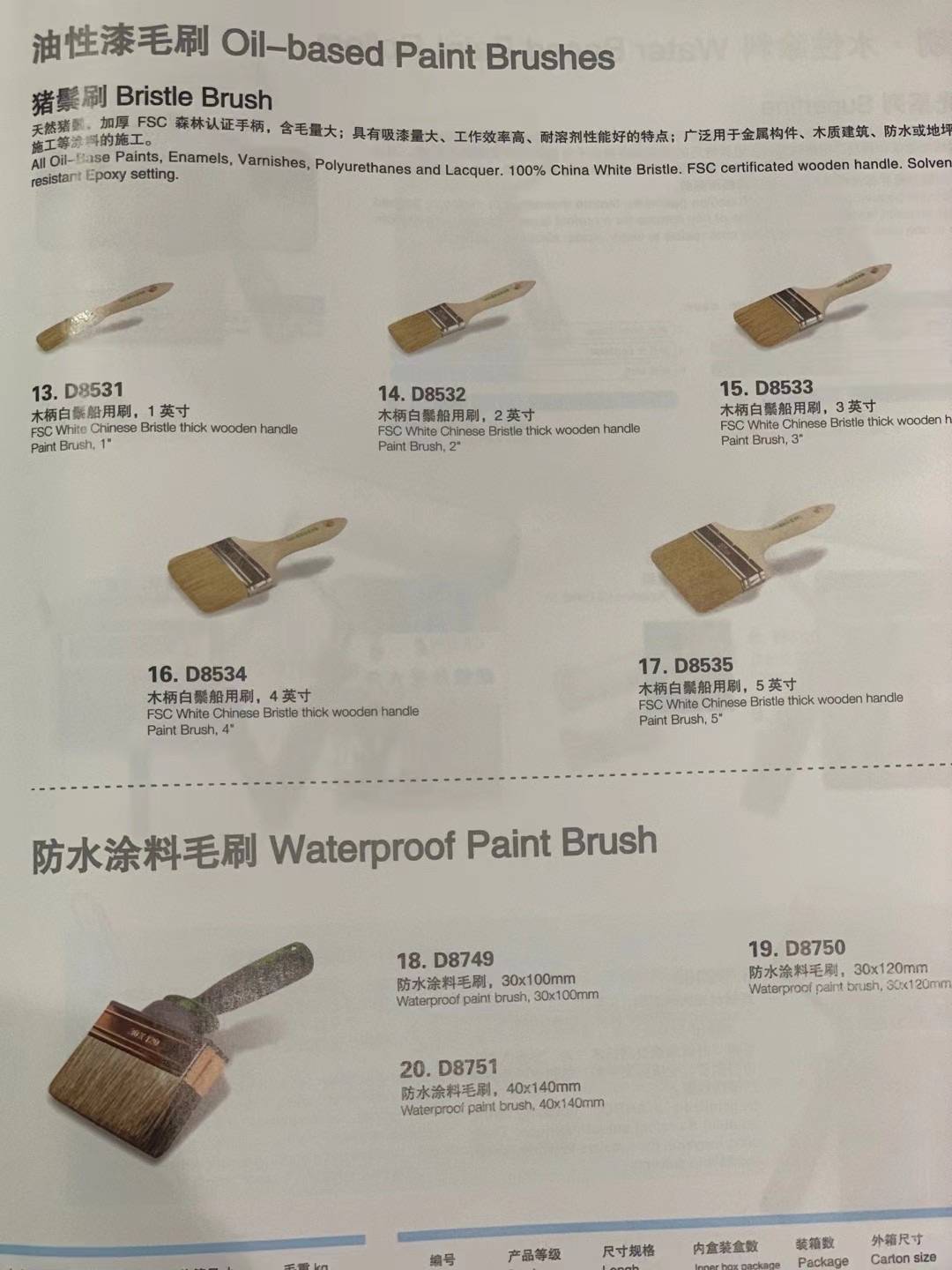 油性漆毛刷