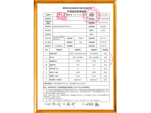 外墻面漆檢測報告3