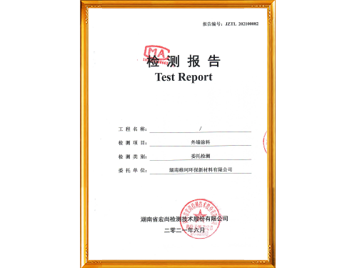 外墻面漆檢測報告1
