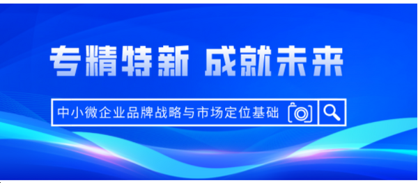 专精特新 成就未来---中小微企业品牌战略与市场定位基础”线上直播培训“