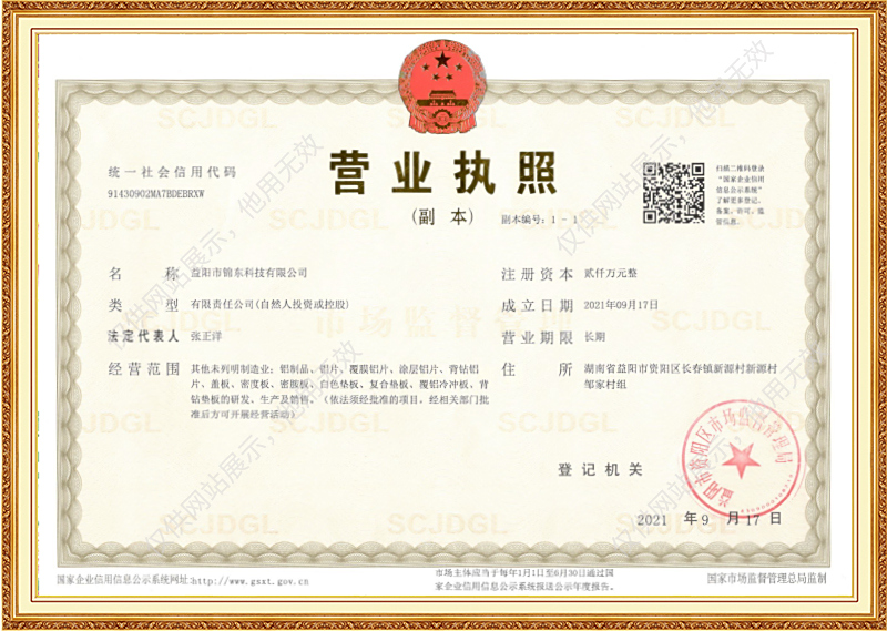 营业执照 副本