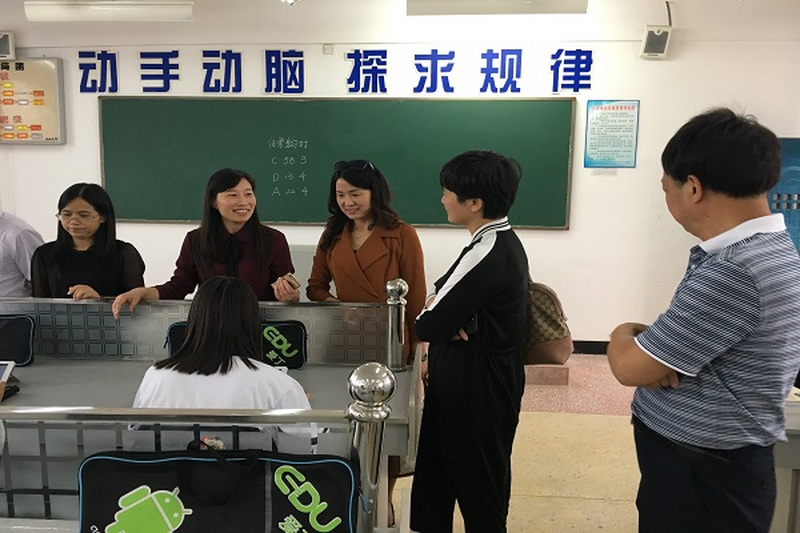 李素娥专职副主委一行到宁乡职业中专调研