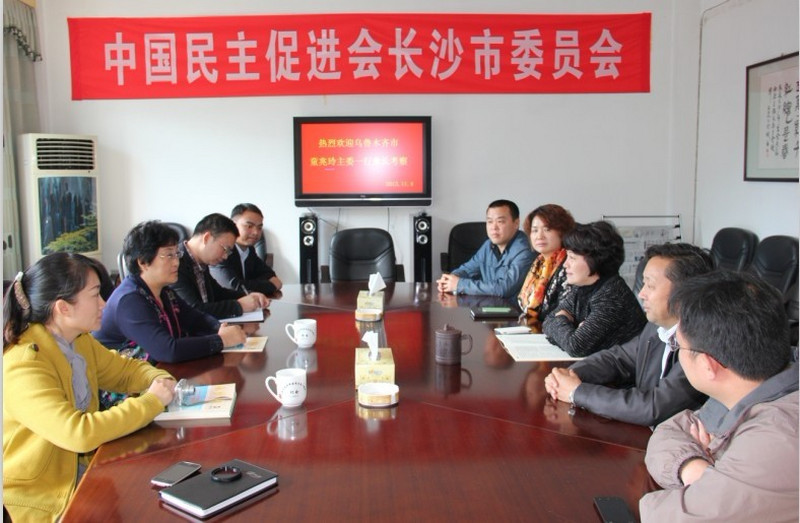 民进乌鲁木齐市主委童兆玲一行来长沙考察