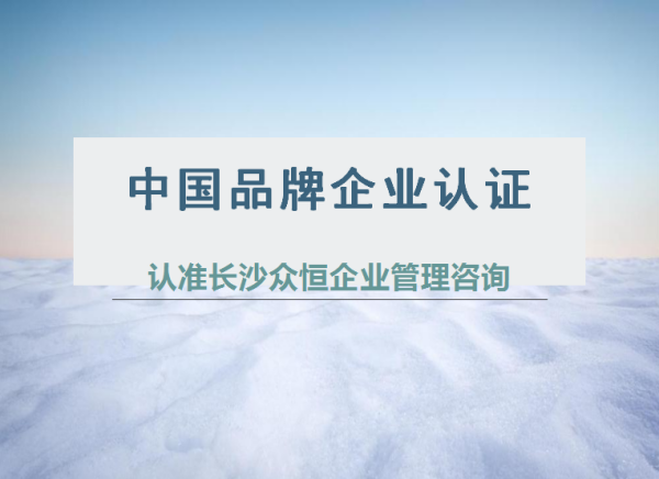 中国品牌企业认证