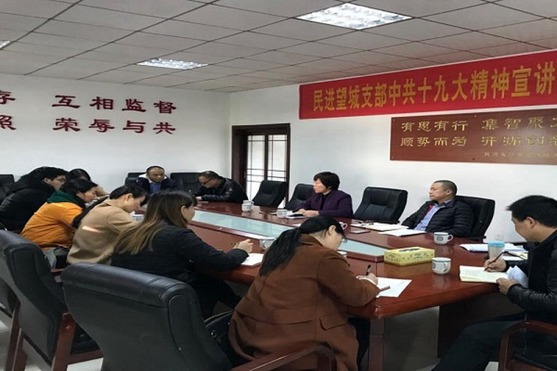 民进望城支部学习传达民进十二大精神