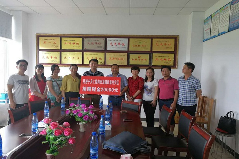 民进宁乡工委在回龙铺镇回龙村开展抗灾慰问和捐赠活动