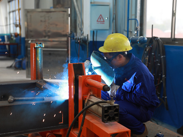 The workers work