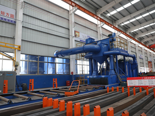 Raw material shot blasting machine