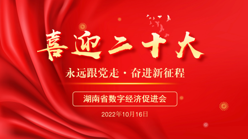 湖南省数字经济促进会组织观看学习中国共产党第二十次全国代表大会开幕式