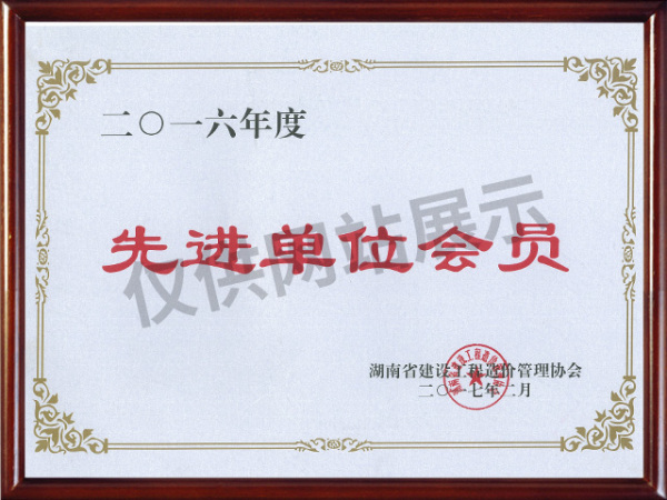 省造价协会先进单位会员