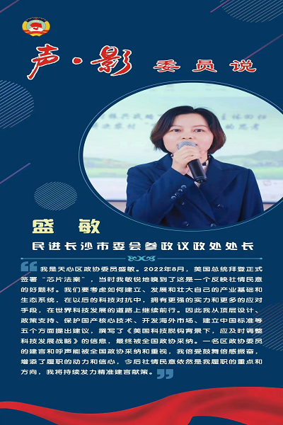 履职尽责显担当   天心民进两会展风采2盛敏作为参政议政履职