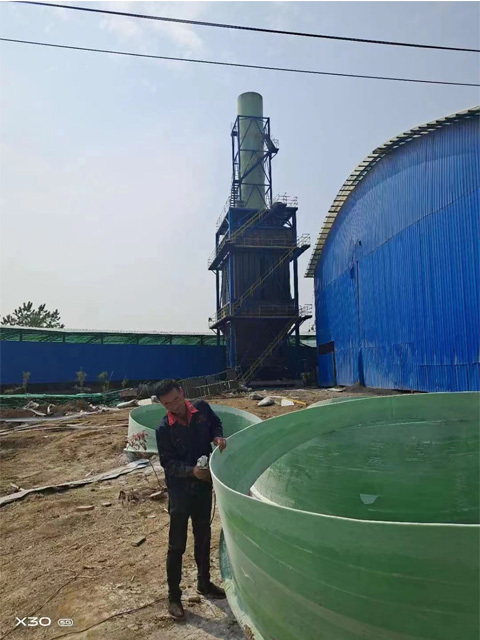 湿电除尘器安装现场