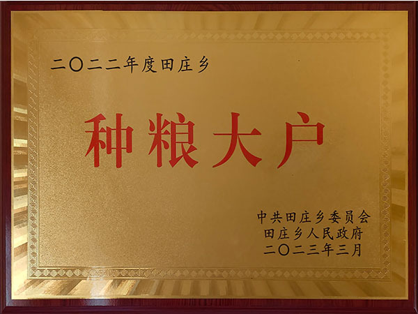 2022年度种粮大户