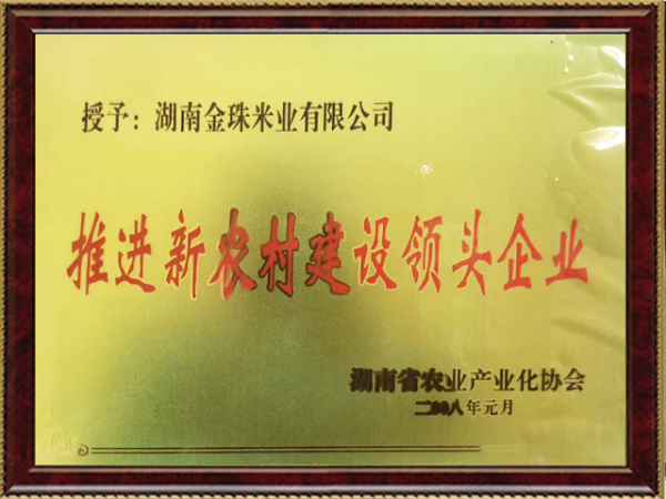 推進新農(nóng)村建設(shè)領(lǐng)頭企業(yè)