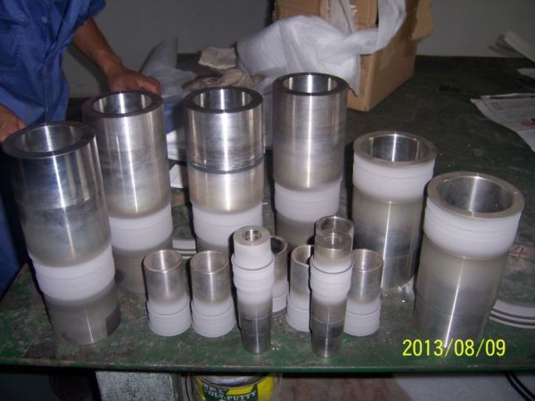 Spraying WC-10Co-4Cr sealing bushing (mechanical seal industry)