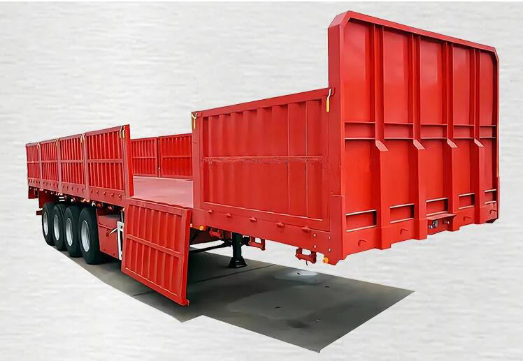 12 Wheels High Quality Cheap Sidewall Semi Trailer Flatbed Trailer Side Wall Tru