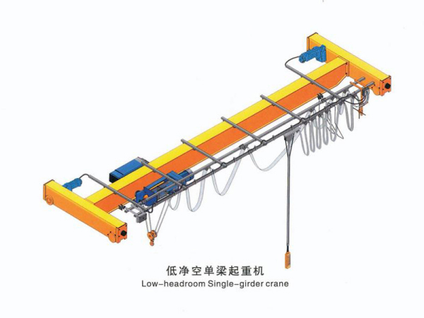 Low clearance single beam crane