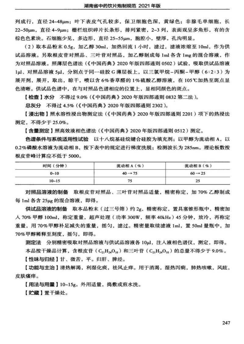 木姜叶柯叶-湖南省中药饮片炮制标准2021年版2023080