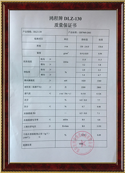 質量保證書