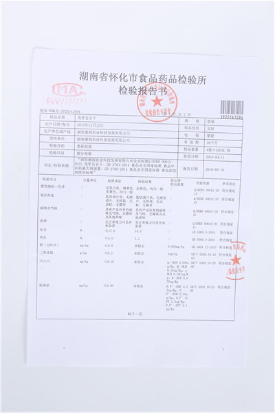 食品药品检查报告