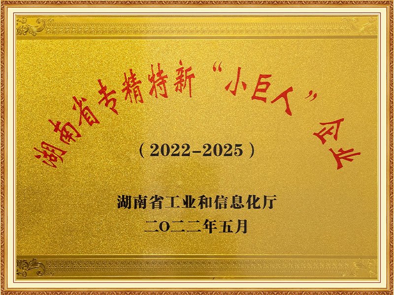 1.湖南省专精特新小巨人企业