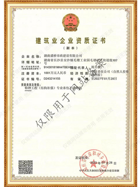 特种工程（结构补强）专业承包
