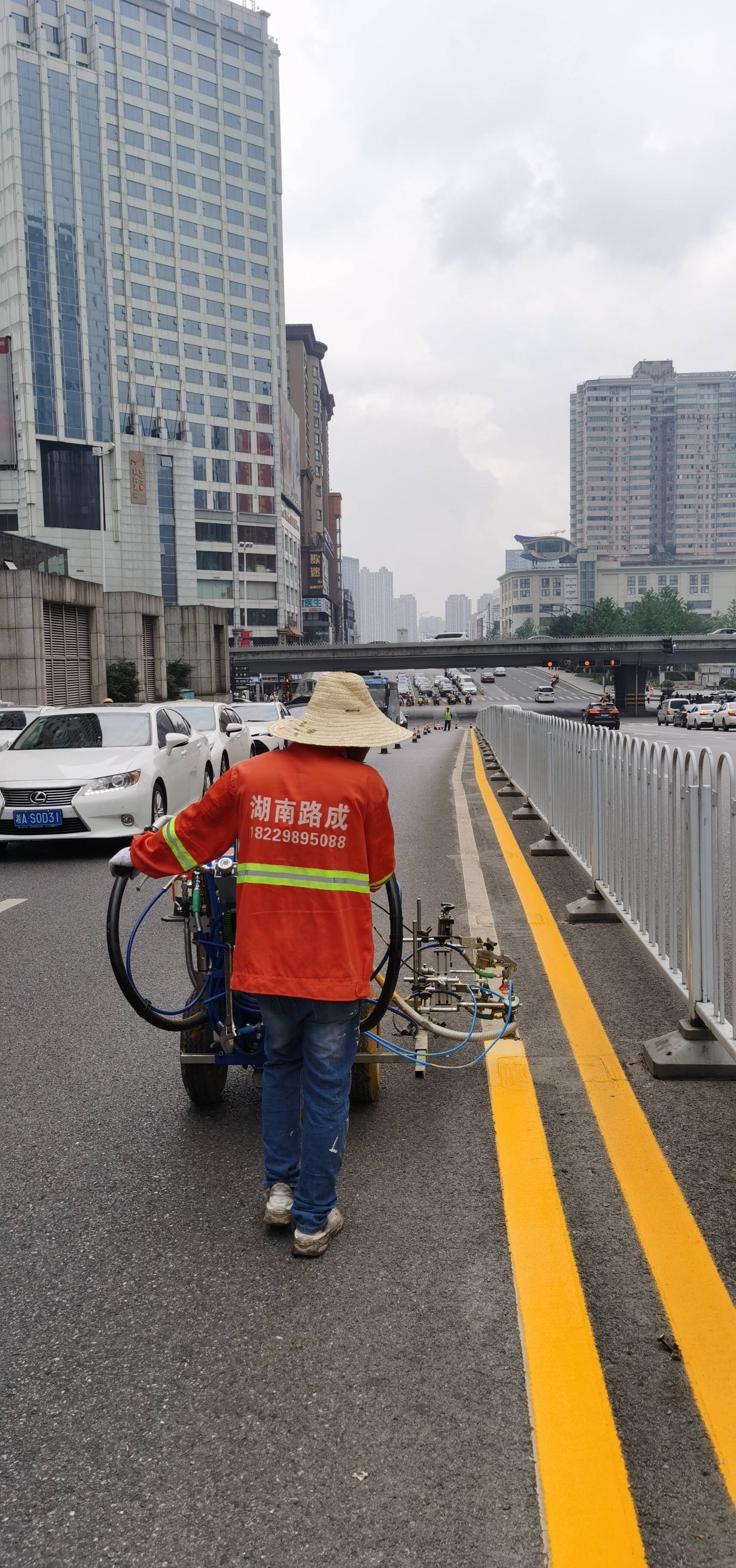 长沙解放西路双组份喷涂工程