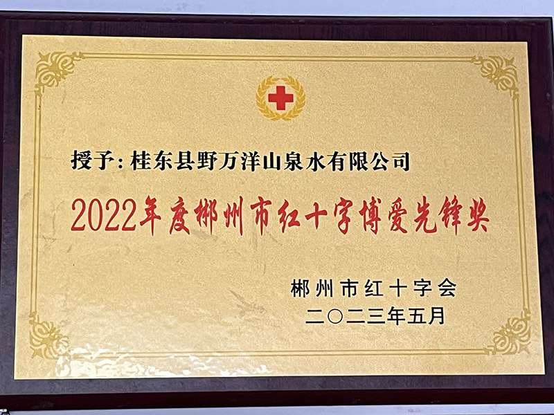 2022年郴州市红十字博爱先锋奖