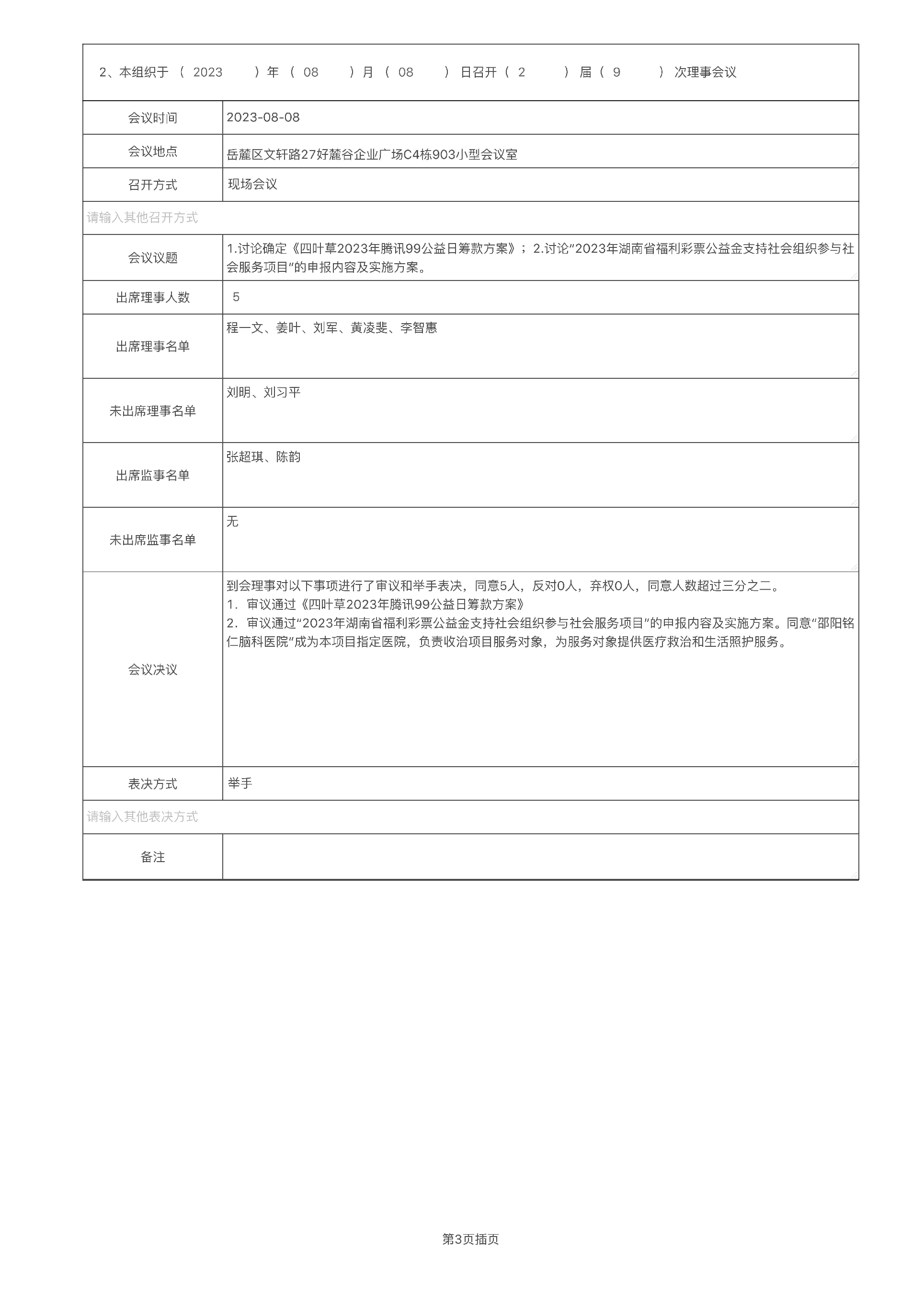 湖南省四叶草慈善基金会2023年度工作报告_04