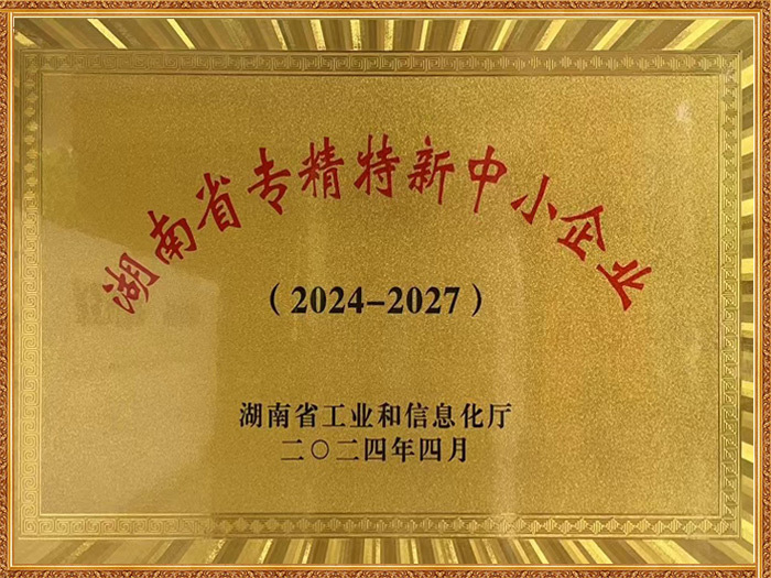 湖南省專(zhuān)精特新中小企業(yè)