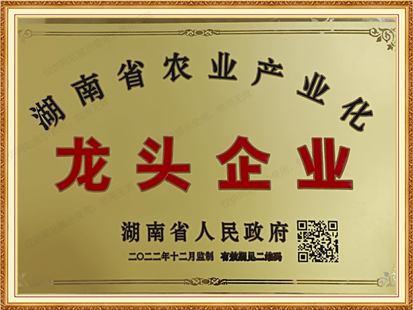 2022年湖南省农业产业龙头企业