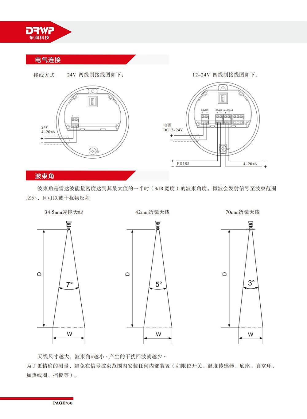 DR-80G毫米波雷達物位計 (6)
