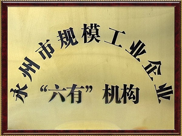 Plaque of Large scale Industrial Enterprises in Yongzhou City