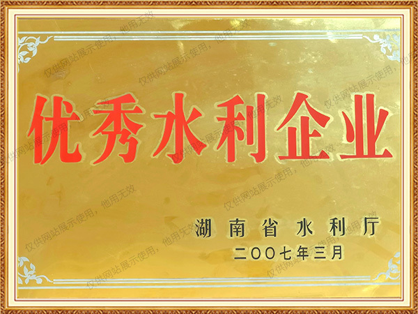 2017年度湖南省水利廳優(yōu)秀水利企業(yè)