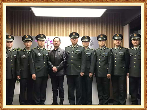 广东省军区机关领导一行莅临君荣所考察指导
