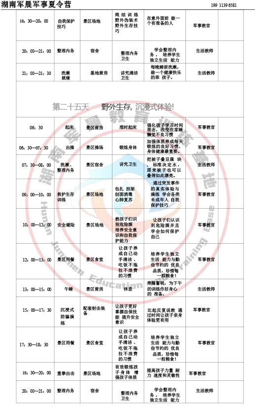 2024军晨军事夏令营课程表（35天）-26