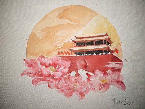 国投教投支部开展书画作品赏析主题党日活动 (8)