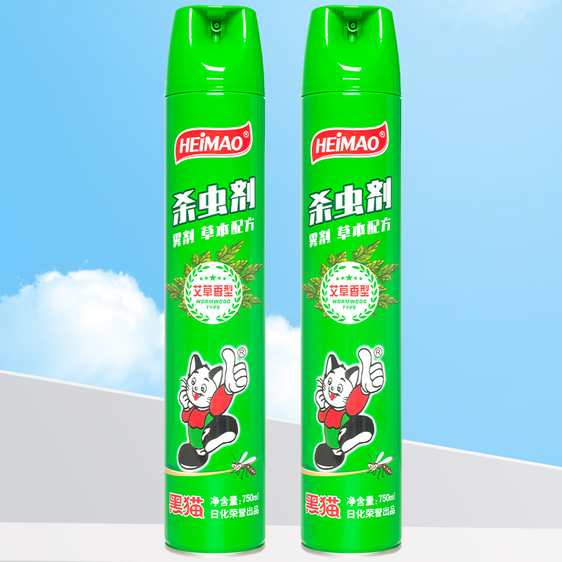 黑貓殺蟲劑艾草型750ml