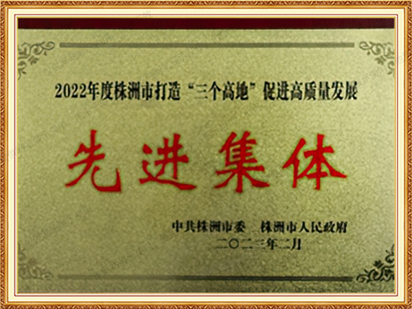 2022年度株洲市打造“三个高地”促进高质量发展先进集体